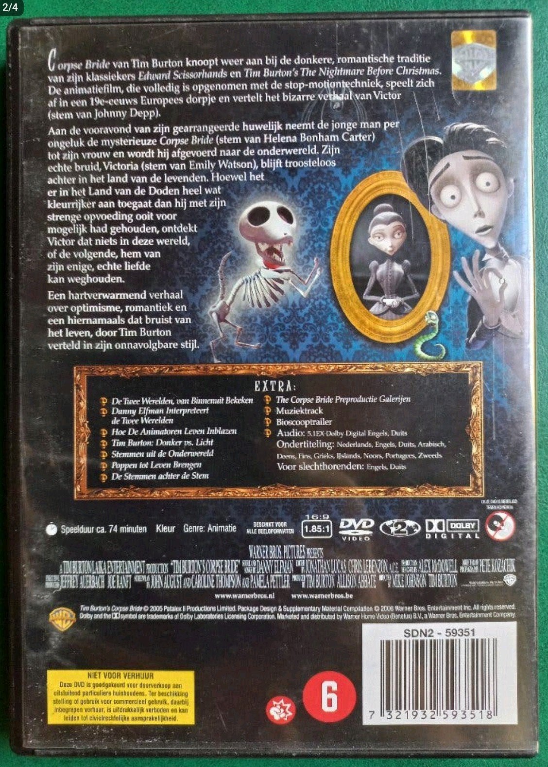 Tim Burton's Corpse Bride, Alle leeftijden, Ophalen of Verzenden, Zo goed als nieuw, Amerikaans