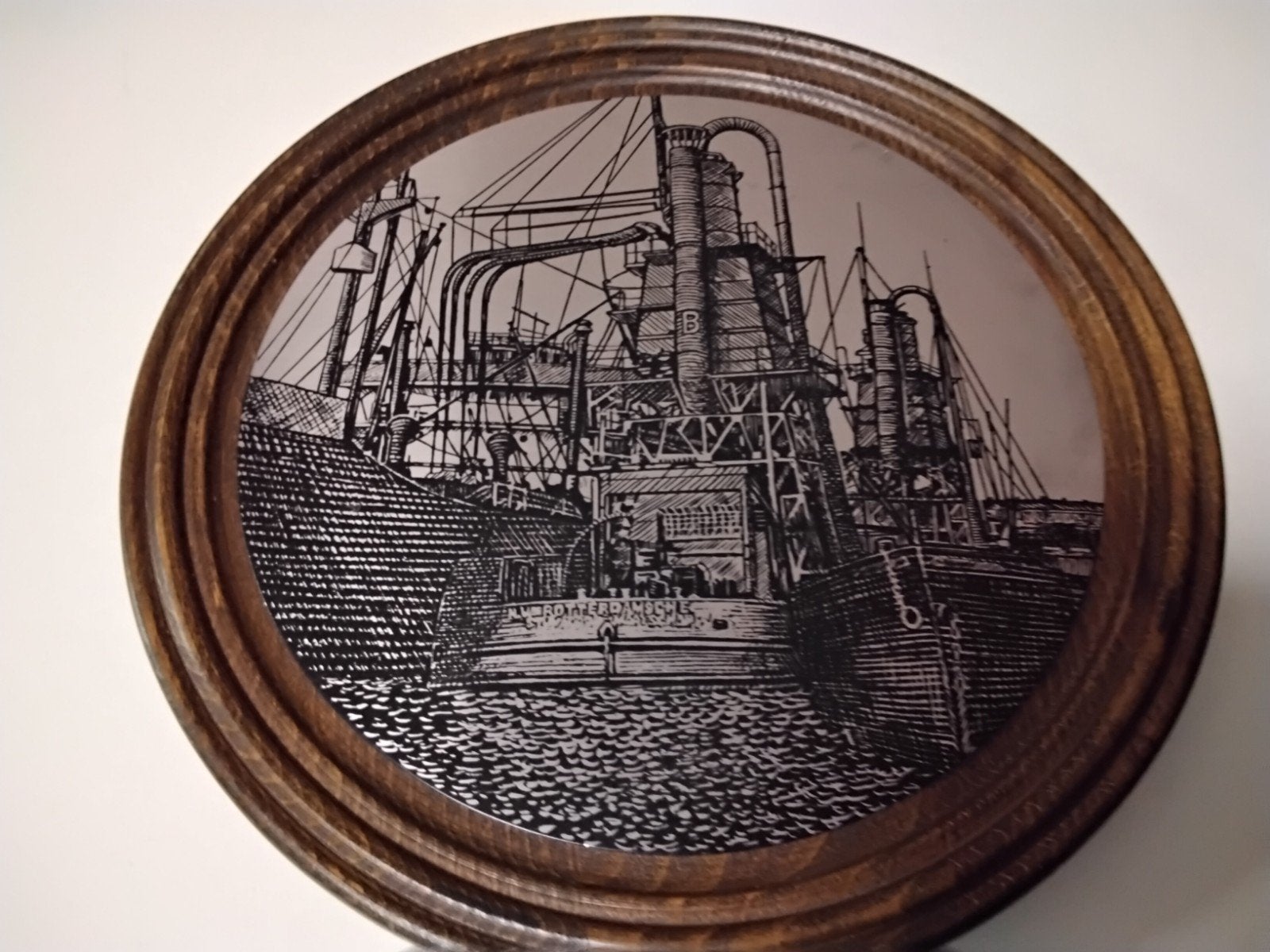 Vintage Grainwave bv Rotterdam wanddecoratie ets, Ophalen