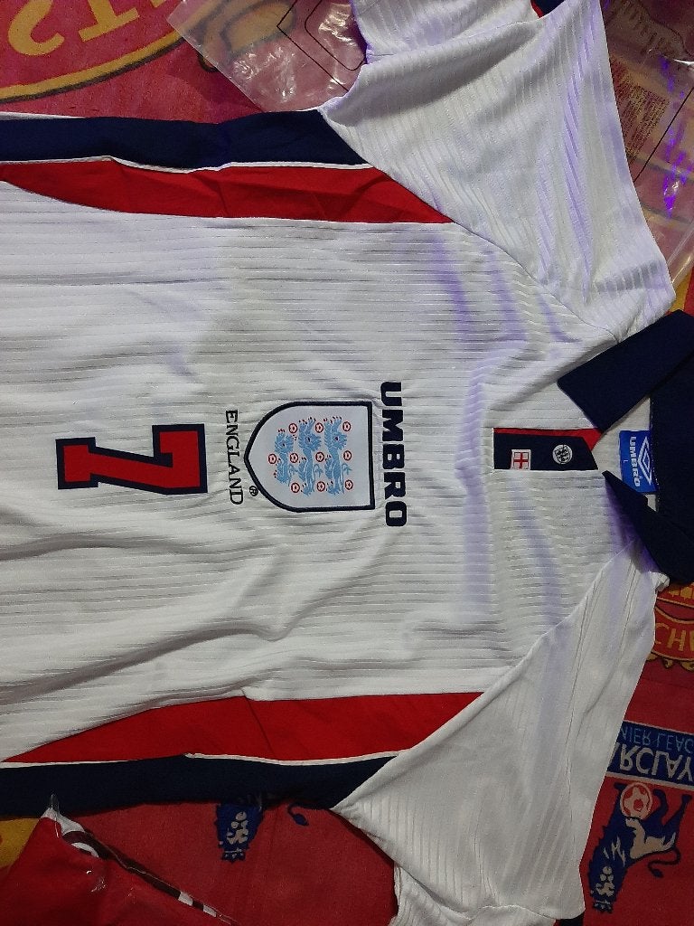Voetbal engeland david beckham maat m /l, Maat XS of kleiner, Verzenden, Nieuw, Shirt