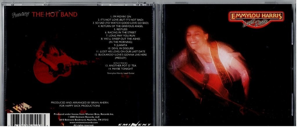 EMMYLOU HARRIS Last Date, Ophalen of Verzenden, Zo goed als nieuw, Album
