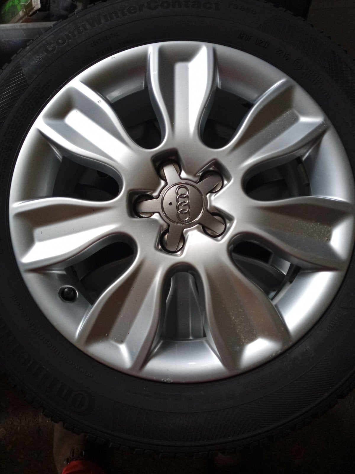 A1 Audi origineel set 215-45-16 Hankook polo ibiza 5x100, Auto-onderdelen, Ophalen, 215 mm, 16 inch, Banden en Velgen