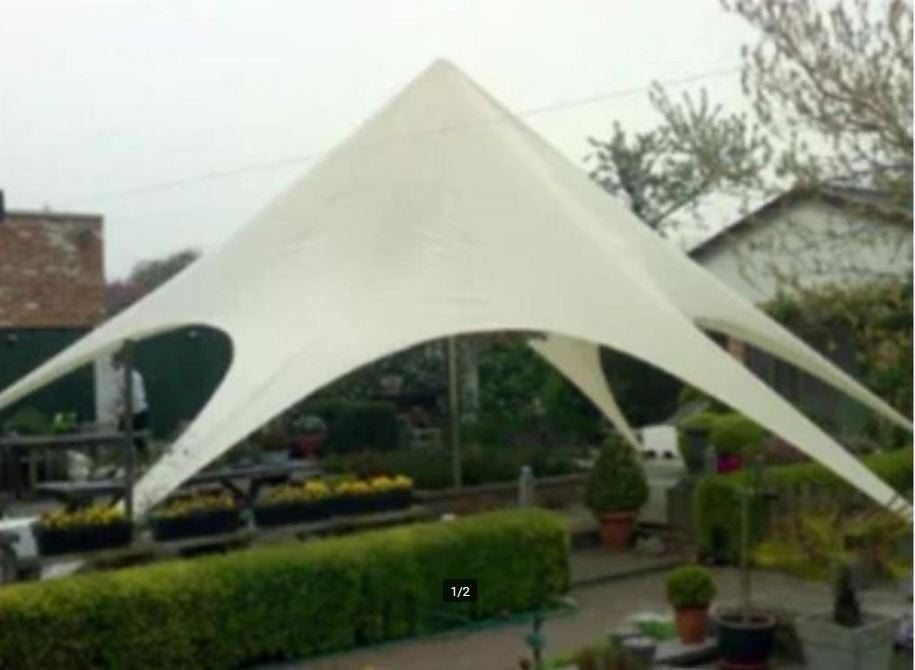 Professionele. Starshade 12x12m Stertent 2026. Kleur Creme, Tuin en Terras, Ophalen of Verzenden, Nieuw, 8 meter of meer, Stertent