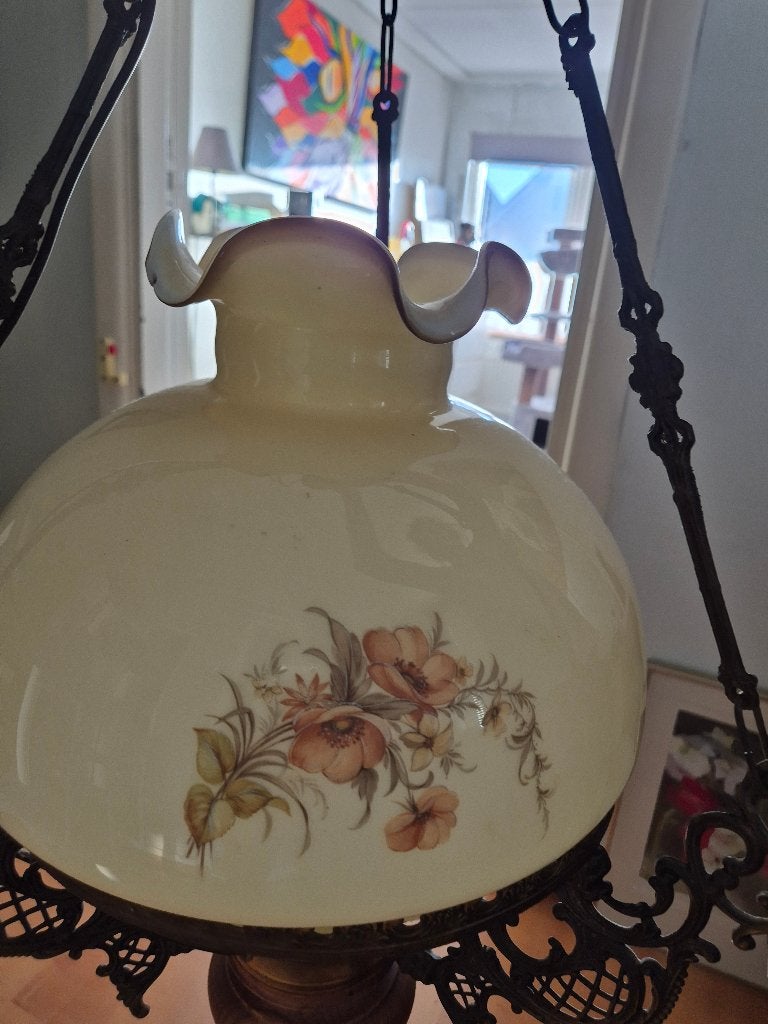 vintage lamp, Ophalen, Vintage, Olielamp, Geel