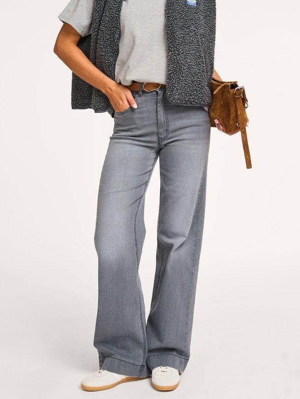 Lois Wide Leg High Rise Jeans Maat 30 - Groen, Maat 38/40 (M), Ophalen of Verzenden, Zo goed als nieuw, Lang