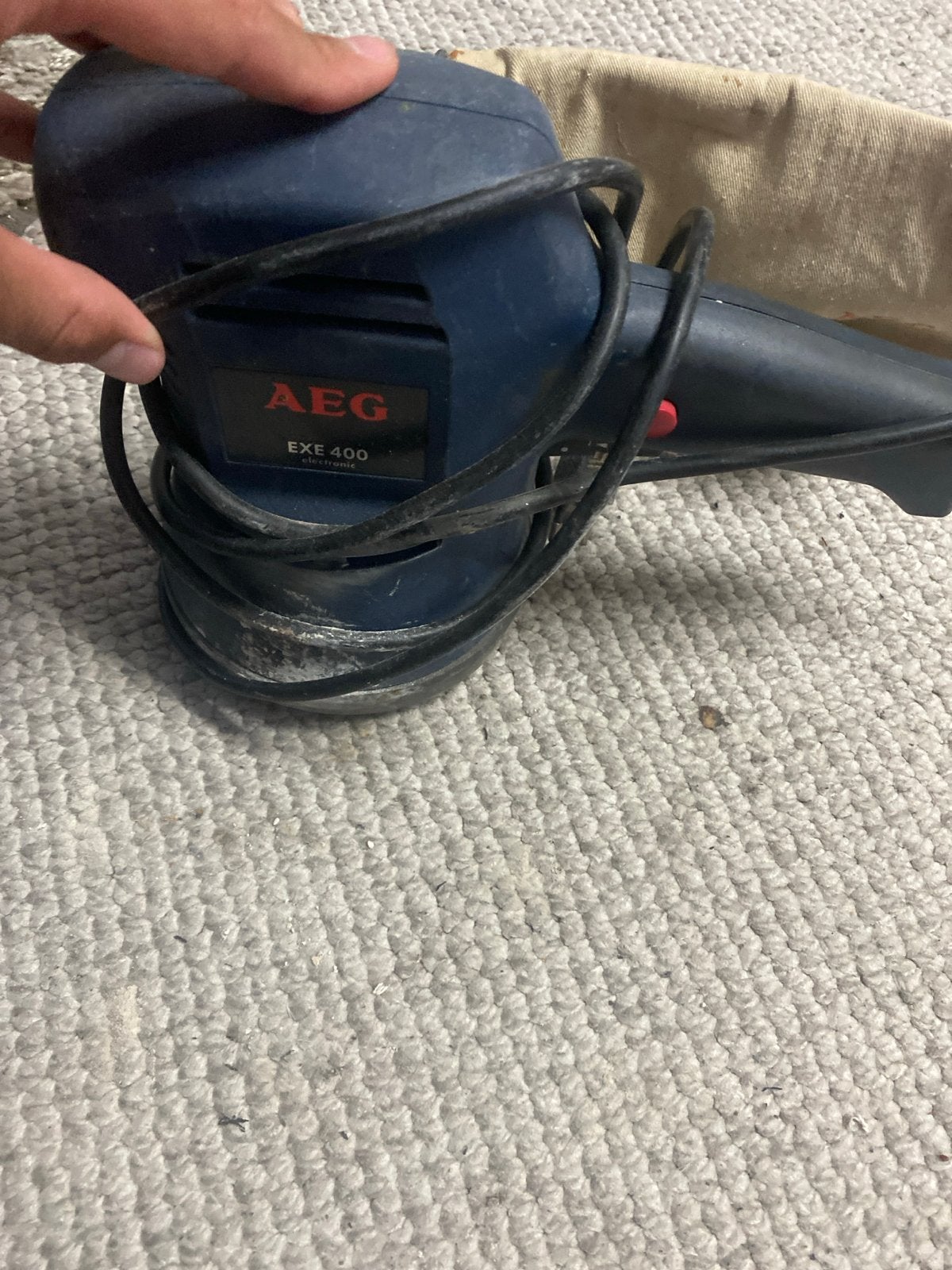 AEG EXE 400 Excentrische Schuurmachine, Ophalen of Verzenden, Gebruikt, Minder dan 600 watt, Excentrische schuurmachine