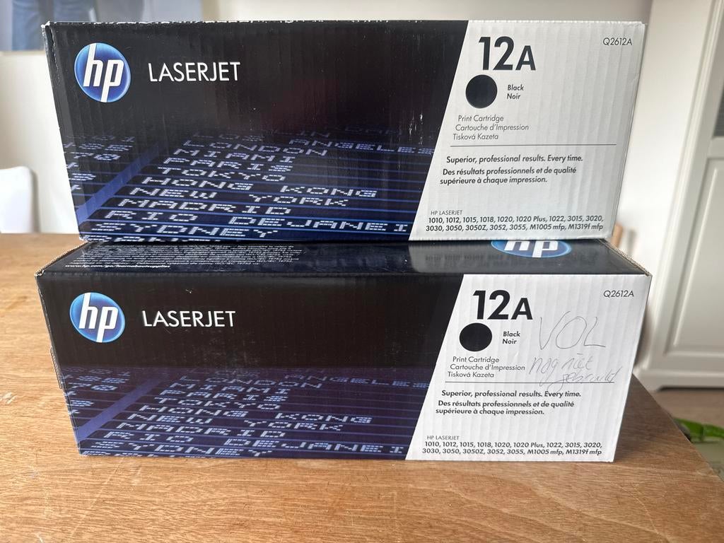 HP LaserJet 12A Toner Cartridges (3 stuks) - Ongebruikt, Ophalen of Verzenden, Nieuw, Cartridge