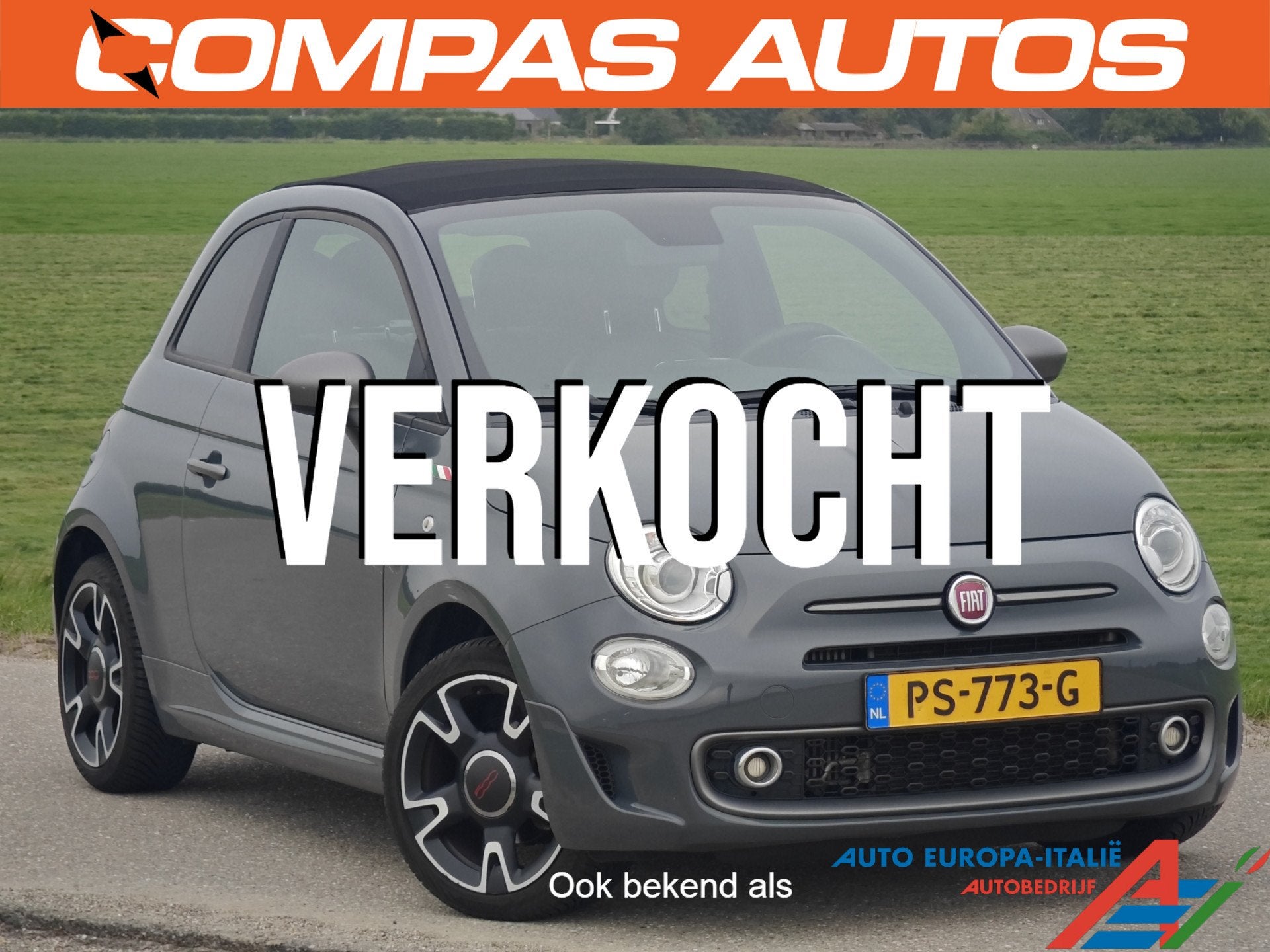 Fiat 500C 105pk Cabrio Sport | Beats | Leder | Xenon | Carpl, Dealer onderhouden, Gebruikt, Handgeschakeld, Automatische klimaatregeling