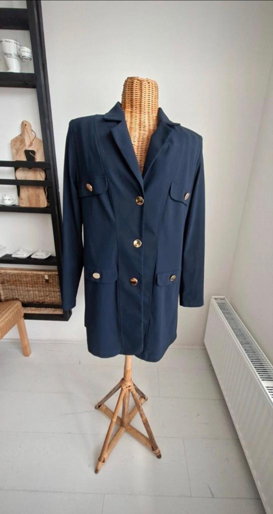 Studio Anneloes Lange Blazer maat XL/42, Studio Anneloes, Blauw, Maat 46/48 (XL) of groter, Ophalen of Verzenden