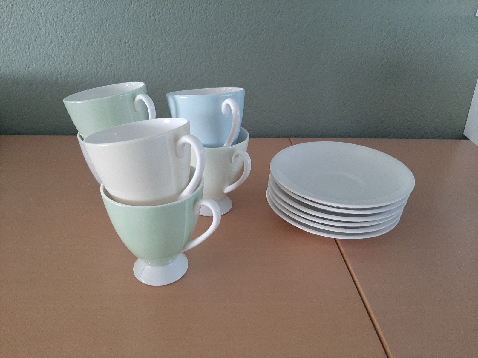 6 kop&schotels ROYAL STAFFORD bone china, Ophalen of Verzenden, Porselein, Overige stijlen, Kop(pen) en/of Schotel(s)