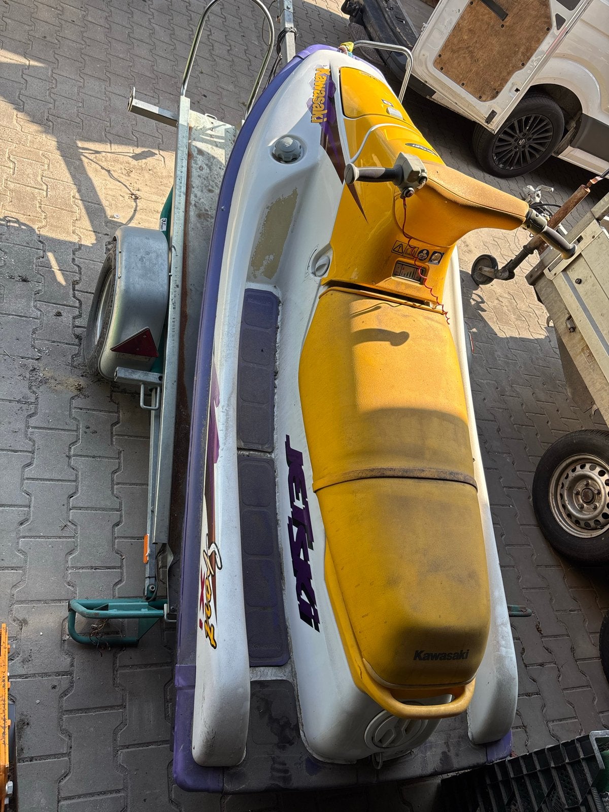 Kawasaki Jetski met trailer - Gebruikt, Watersport en Boten, Ophalen of Verzenden, Gebruikt, Benzine, Minder dan 70 pk