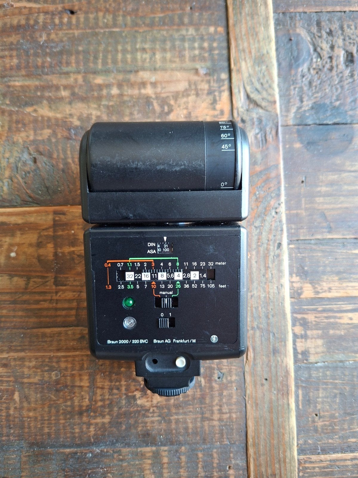 Braun 2000/320 BVC Externe Flitser, Gebruikt, Externe flitser, Ophalen of Verzenden, Kantelbaar
