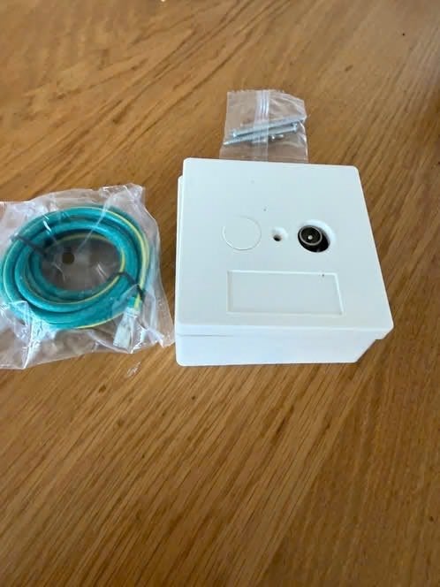wandcontactdoos Coax van Braun Telecom.(BTV 01 SET), Audio, Tv en Foto, Audiokabels en Televisiekabels, Ophalen of Verzenden, Nieuw