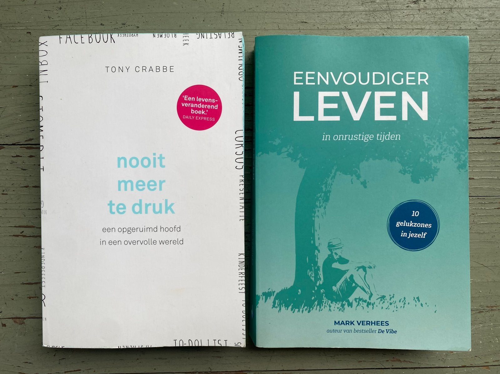 Bestsellers: Nooit meer te druk & Eenvoudiger Leven, Ophalen of Verzenden, Zo goed als nieuw