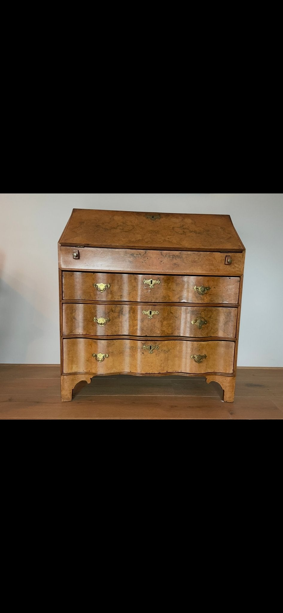 Antiek Biedermeier Bureau met 3 Lades, Ophalen of Verzenden