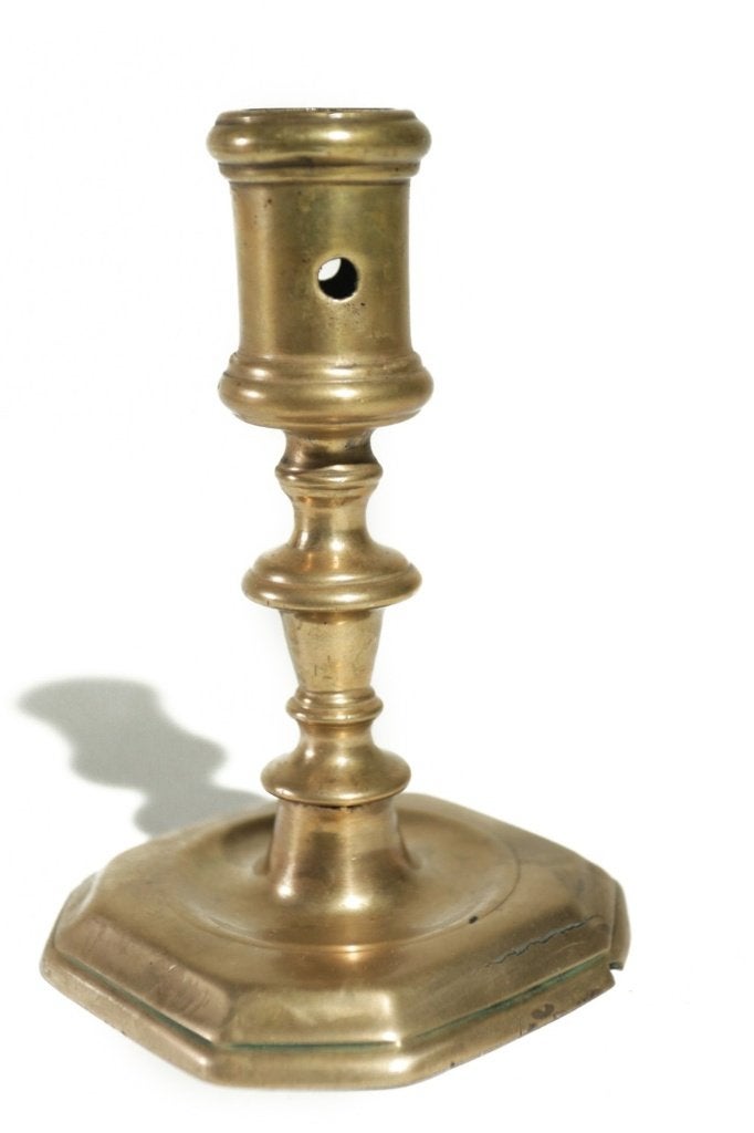 17e-eeuwse Franse bronzen kandelaar, Antiek en Kunst, Ophalen, Koper of Brons