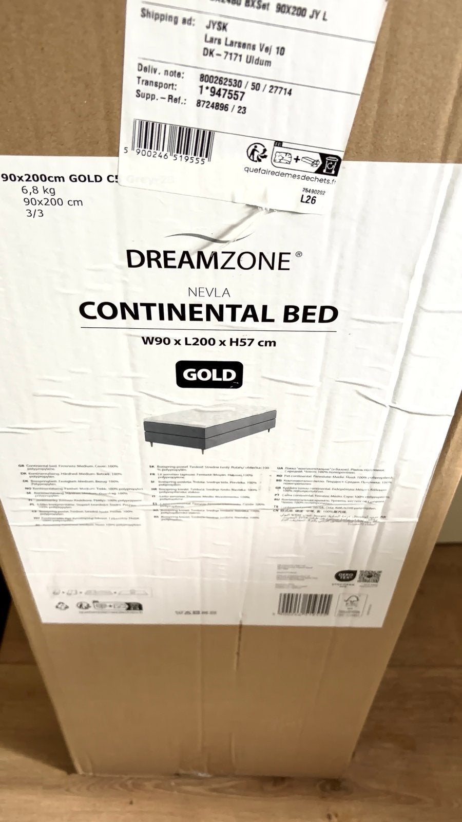 Topper matras (nieuw) 90x200, 90 cm, Eenpersoons, Verzenden, Nieuw