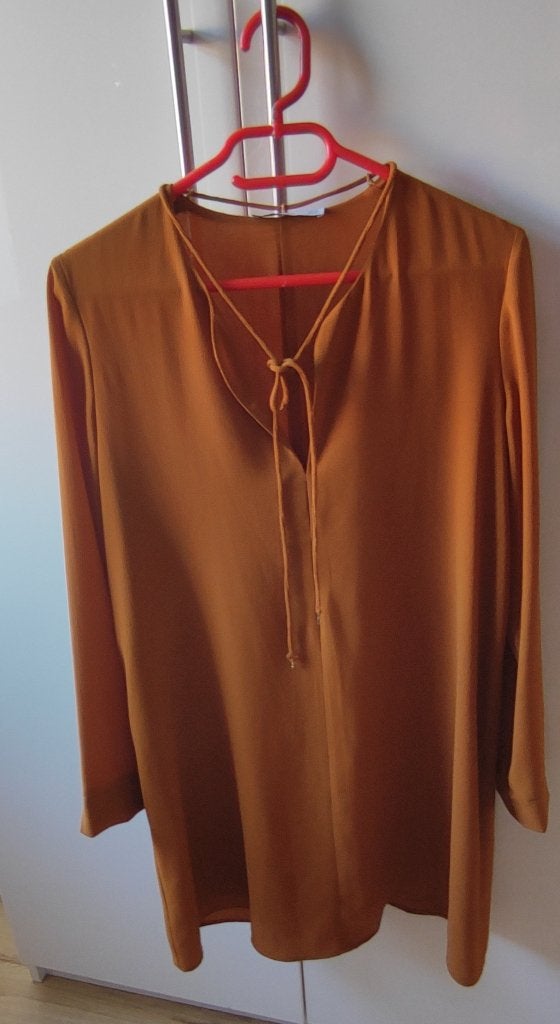 Chocokleurige/bruine jurk van MANGO maat XS, Mango, Bruin, Ophalen of Verzenden, Zo goed als nieuw