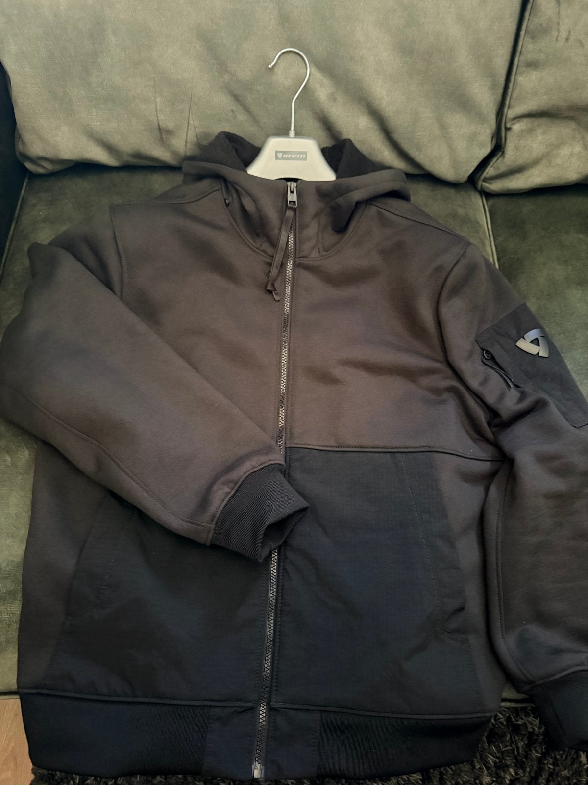 REV'IT! Motor hoodie - Maat L - Zwart, Ophalen of Verzenden, Tweedehands, Heren, Jas | textiel