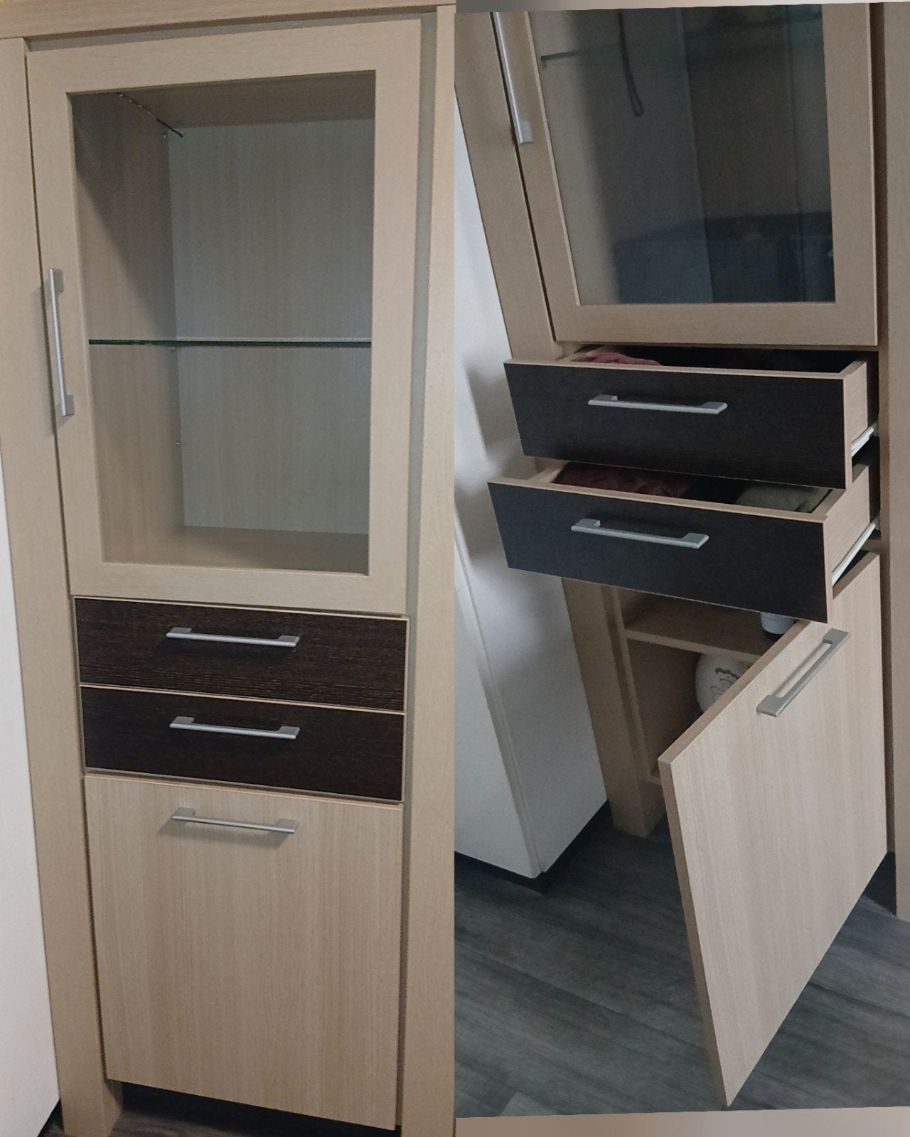 NIEUWE VITRINE KAST.  LEES BESCHRIJVING, Huis en Inrichting, Kasten | Vitrinekasten, Ophalen of Verzenden, 25 tot 50 cm