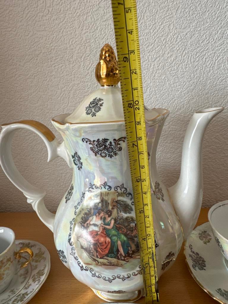 Vintage porseleinen koffieservies (20 delig), Ophalen of Verzenden