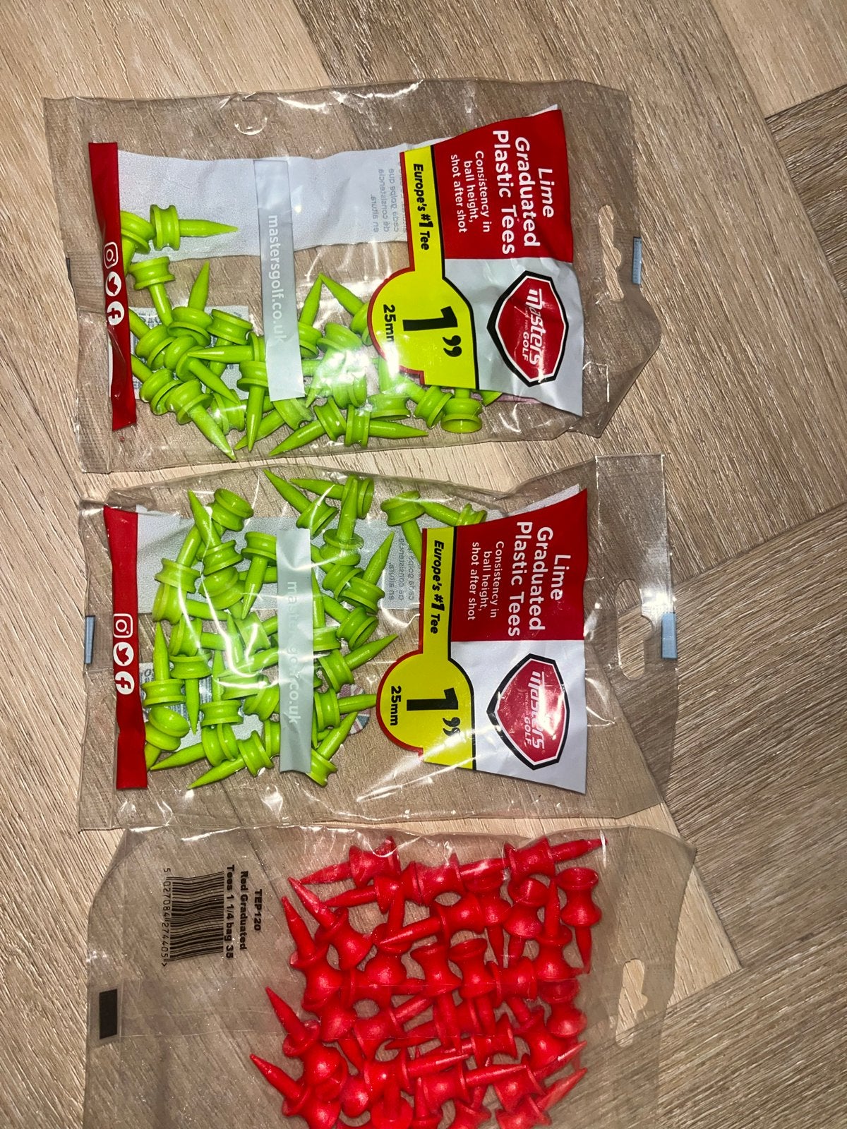 Mastergolf tees - Nieuw in verpakking (3 zakken), Ophalen of Verzenden, Nieuw, Overige typen, Overige merken