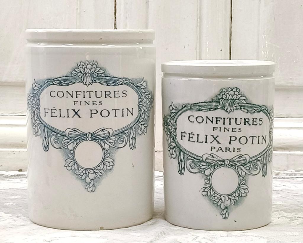 Oud Felix Potin confiture pot, groot, Ophalen of Verzenden