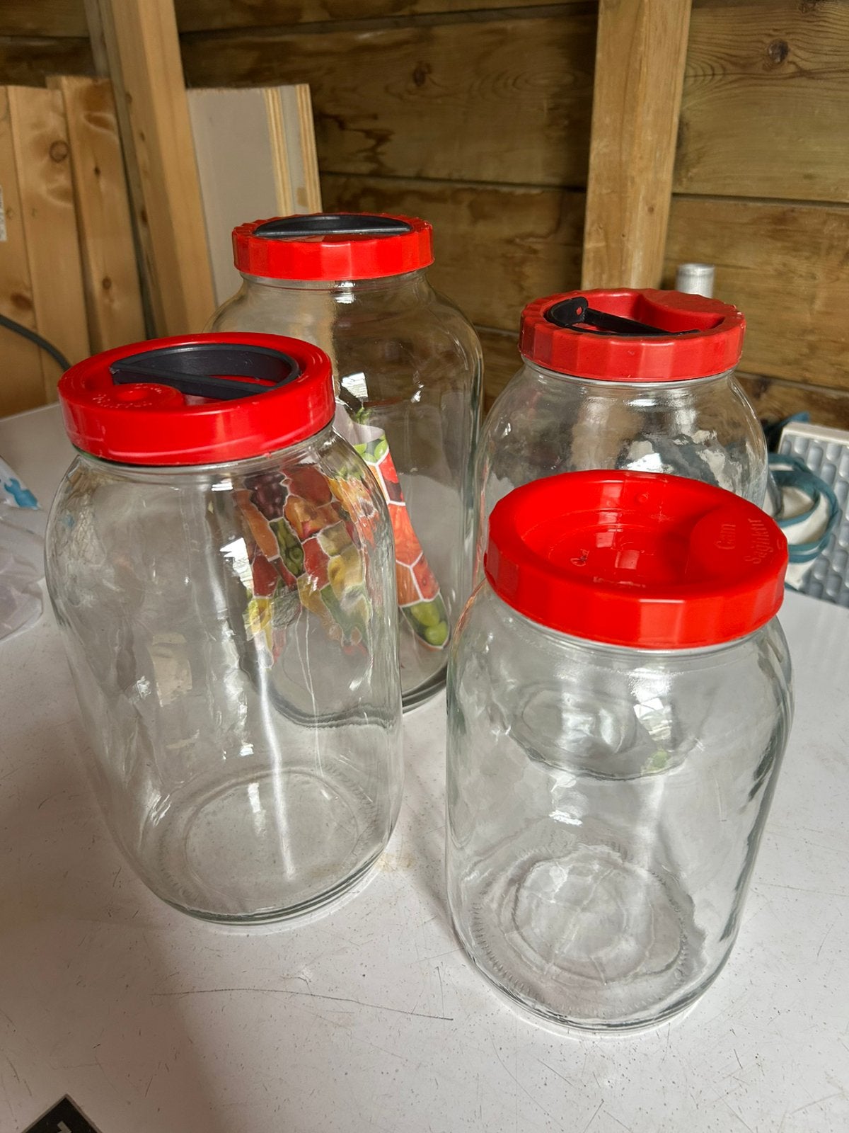 Grote glas potten, Ophalen, Zo goed als nieuw, Glas, Pot, Bus of Blik