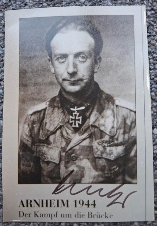 Gesigneerde foto Ridderkruisdrager Wolfram Kertz (Arnhem), Ophalen of Verzenden, Landmacht, Duitsland, Foto of Poster