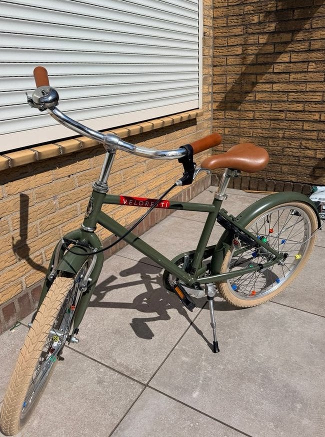 Veloretti Junior kinderfiets 20 inch – mosgroen met slot, Fietsen en Brommers, Ophalen, Zo goed als nieuw, 20 inch of meer