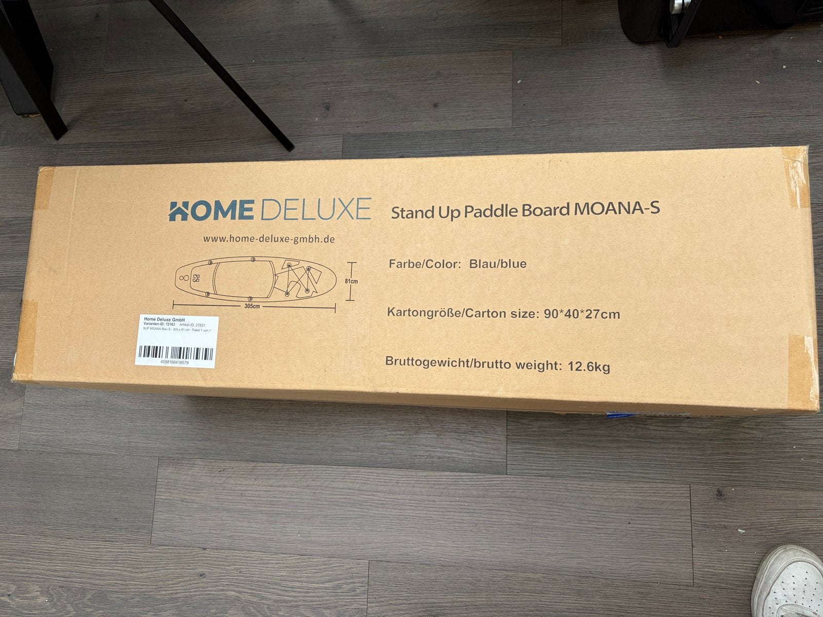 Sup bord HOME DELUXE Stand Up Paddle Board MOANA-S Blauw, Ophalen, Nieuw