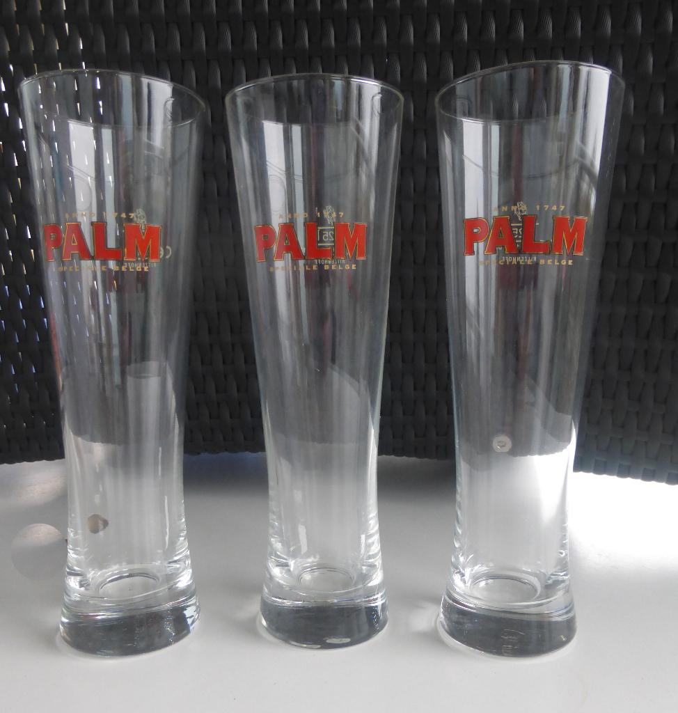 6 Nieuwe PALM Bierglazen 25 cl, Verzamelen, Biermerken, Ophalen of Verzenden, Zo goed als nieuw, Glas of Glazen, Palm