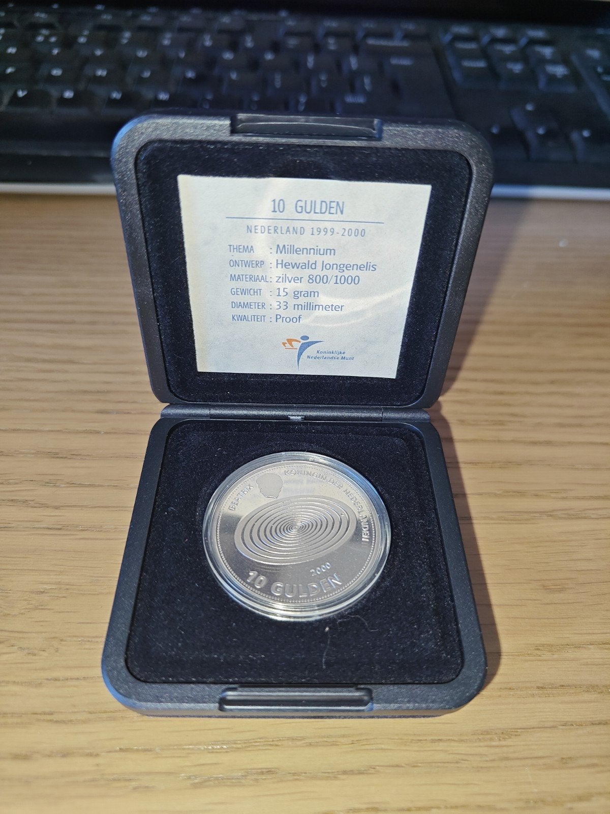 Zilveren 10 Gulden Millennium munt 1999-2000, Ophalen of Verzenden