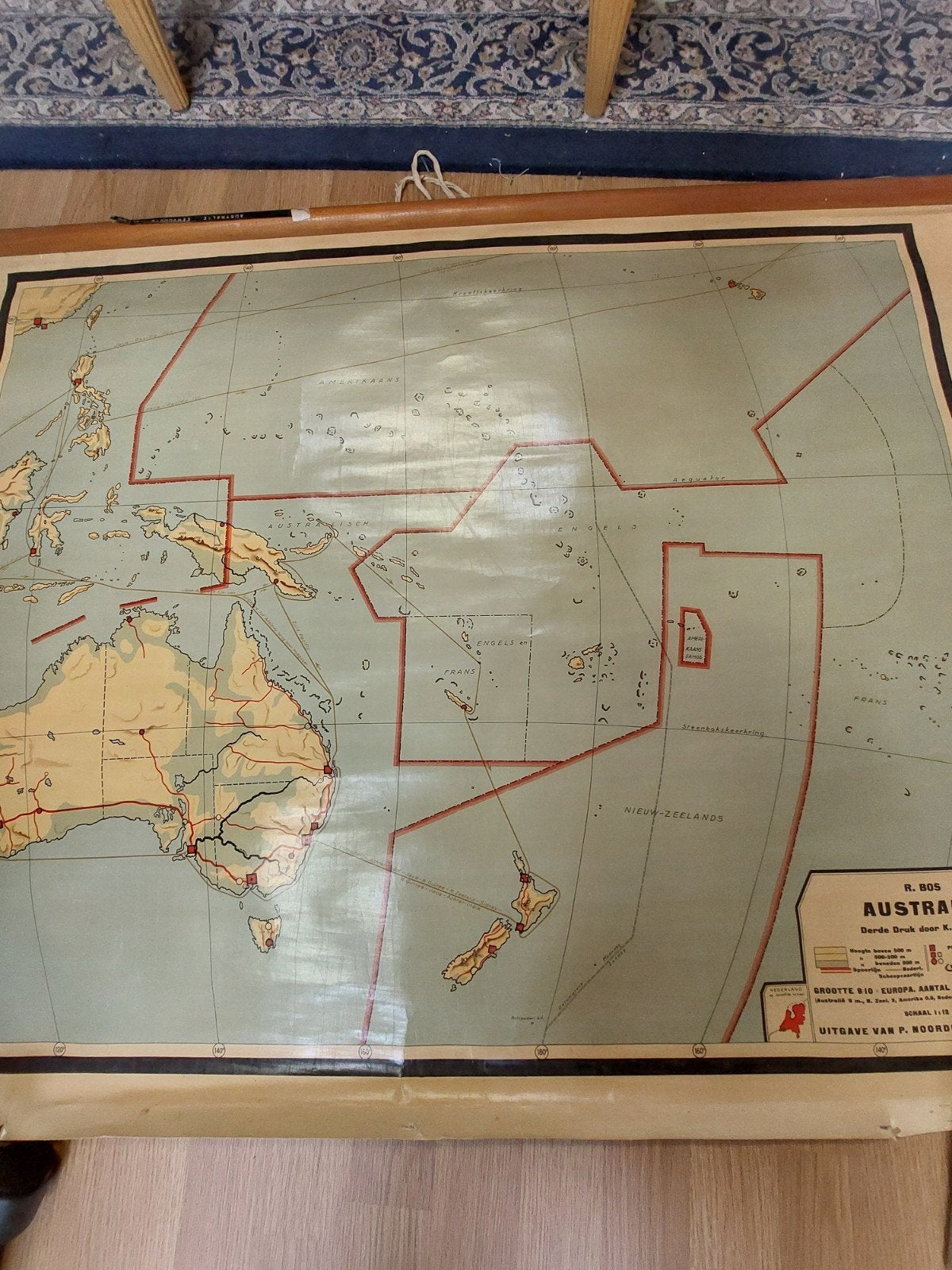 kaart Australië  110x85, Ophalen, Aardrijkskunde