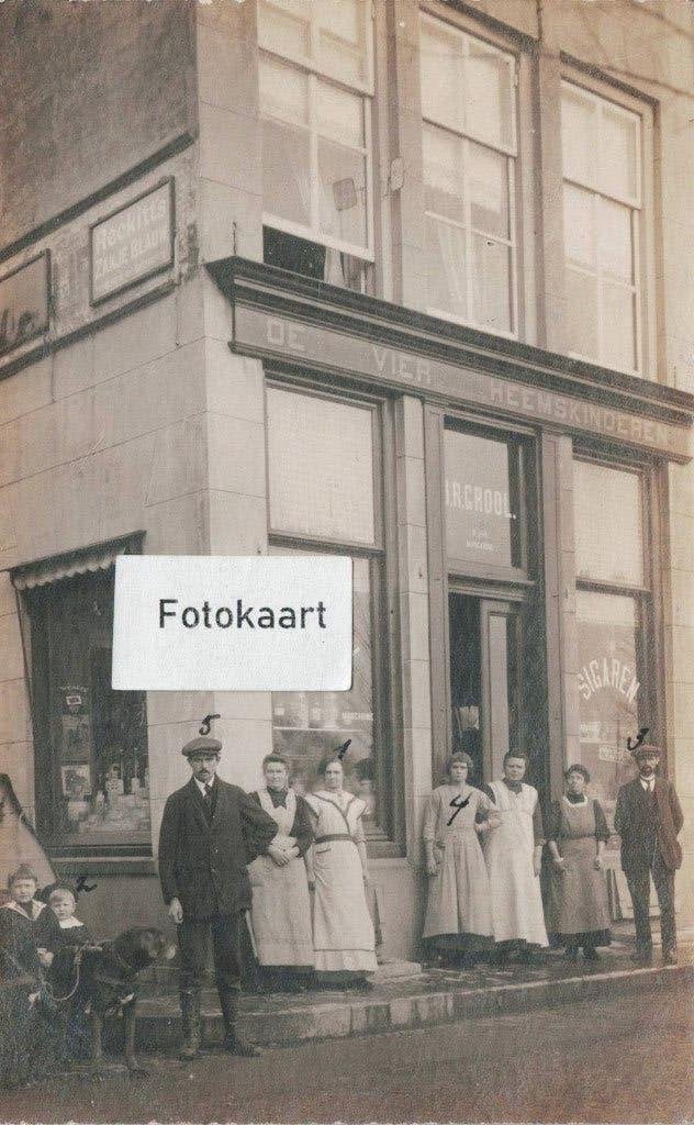 Fotokaart Middelburg - Winkel tabak sigaren Fam Grool - top!, Verzenden, Voor 1920, Gelopen, Zeeland