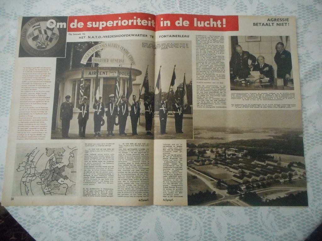Fontainebleau. N.A.T.O.hoofdkwartier. 1957., Ophalen of Verzenden, 1940 tot 1960, Knipsel(s)