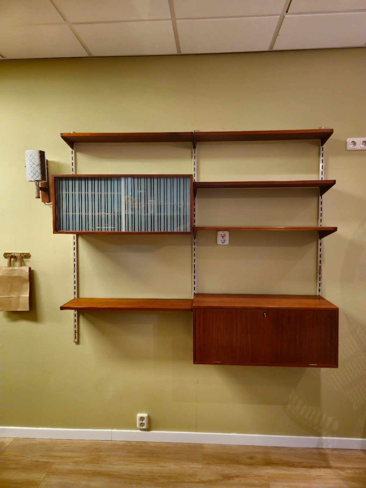 Vintage Kai Kristiansen Wandmeubel Wandsysteem, Ophalen, Teakhout, Kai Kristiansen voor FM Møbler, Minder dan 100 cm