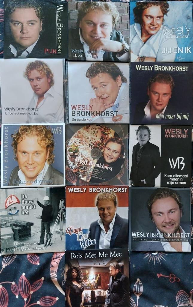 LOT 13 CD-SINGLES VAN WESLY BRONKHORST, Ophalen of Verzenden, Zo goed als nieuw, Nederlandstalig