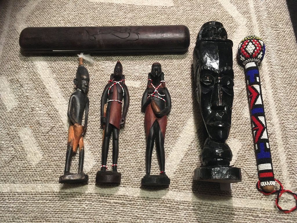 afrikaans beelden en spel (8 stuks), Ophalen of Verzenden