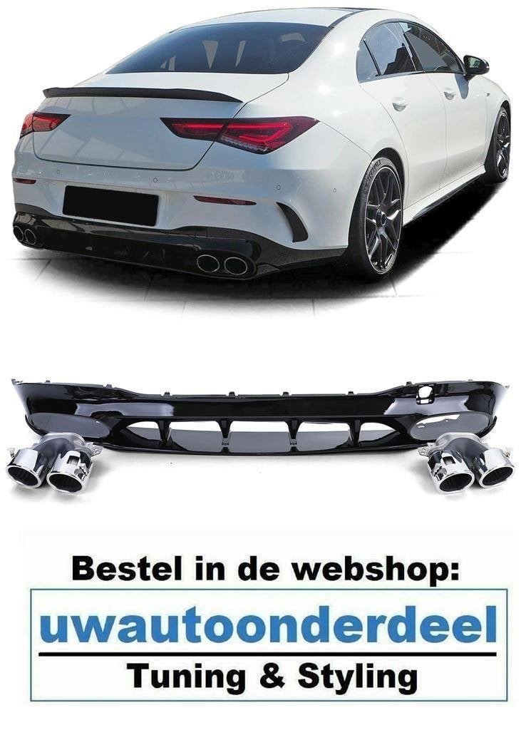 Diffuser Uitlaat Dubbel Chrome Voor Mercedes CLA C118 AMG Lo, Verzenden, Automotive Parts, A.parts@hotmail.nl, Trasmolenlaan 12 3447 GZ Woerden