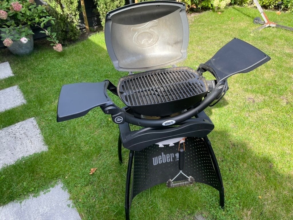 elektrische barbecue Weber, Tuin en Terras, Elektrische barbecues, Ophalen, Zo goed als nieuw, WEBER BBQ