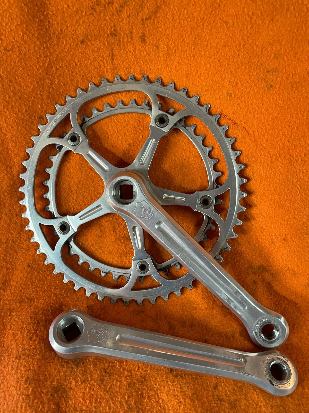 Campagnolo super record Crankstel 170mm 52/42T, Fietsen en Brommers, Crankstel of Pedalen, Gebruikt, Verzenden, Aluminium