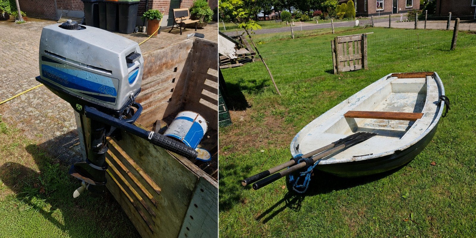 Boot + 4pk buitenboordmotor, Watersport en Boten, Bootonderdelen, Ophalen, Gebruikt, Motor en Techniek, Motorboot