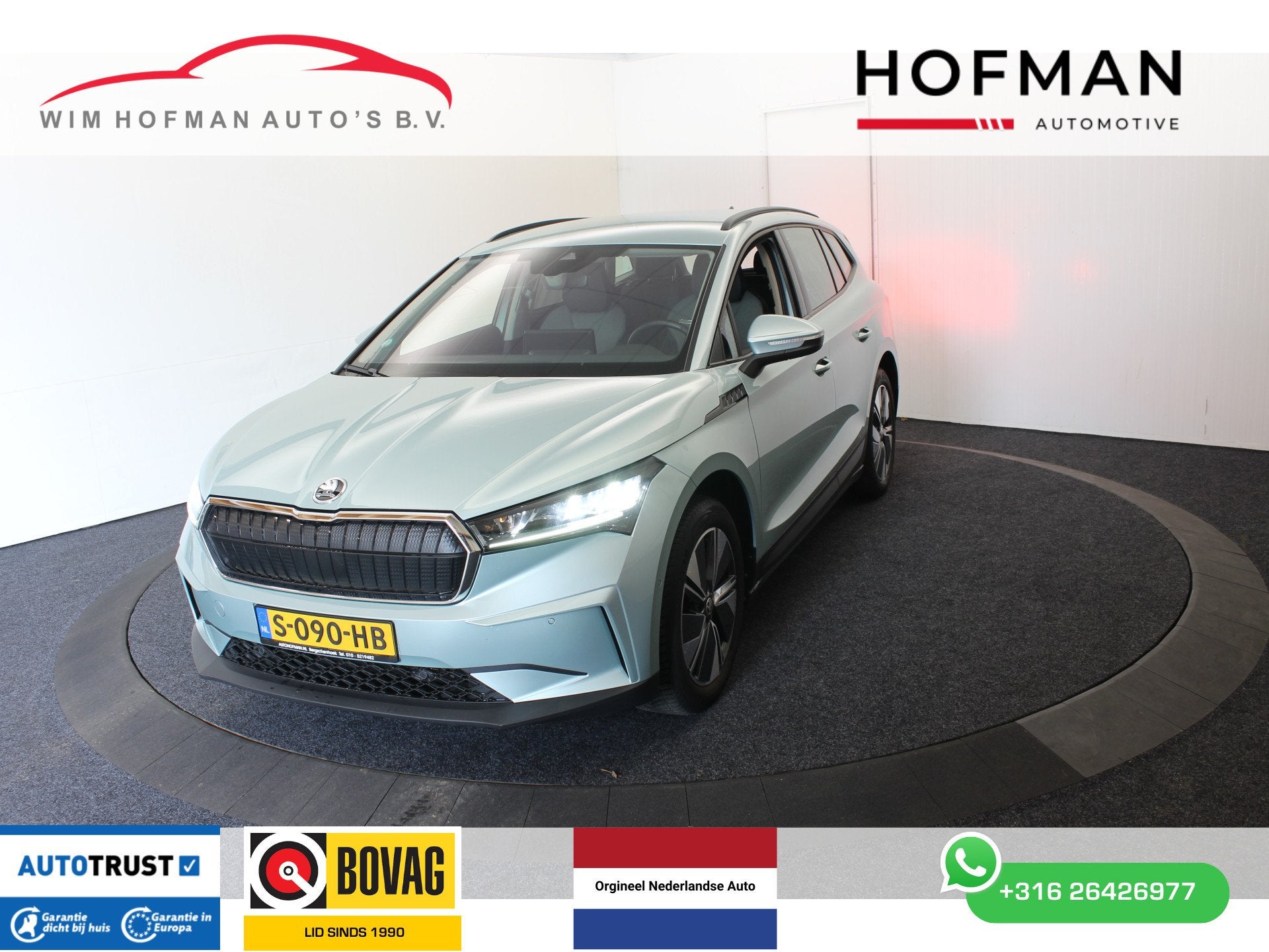 Skoda Enyaq iV 60 Camera EL Trekh Stoelverwarming Keyless, Auto's, Gebruikt, Met garantie (alle), 179 pk, Zilver of Grijs