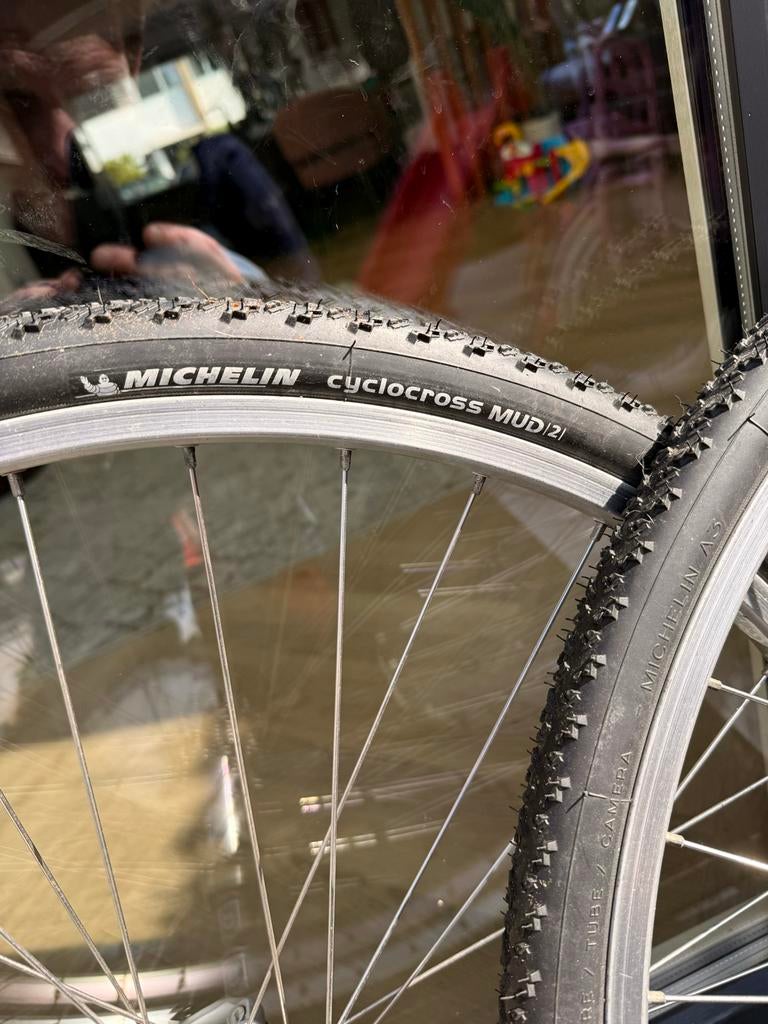 Gravel banden + velg - Michelin Cyclocross Mud 2, Ophalen, Gebruikt, Wiel
