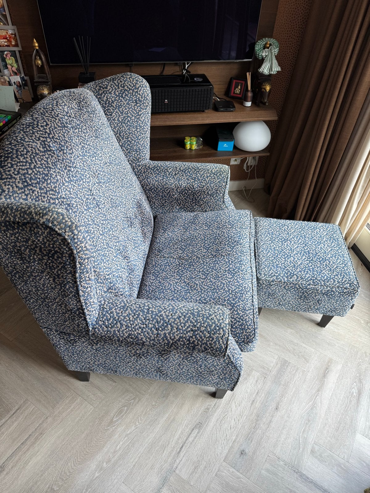 Love Seat Houweling Interieur met hocker, Ophalen, Gebruikt, 75 tot 100 cm, 100 tot 125 cm