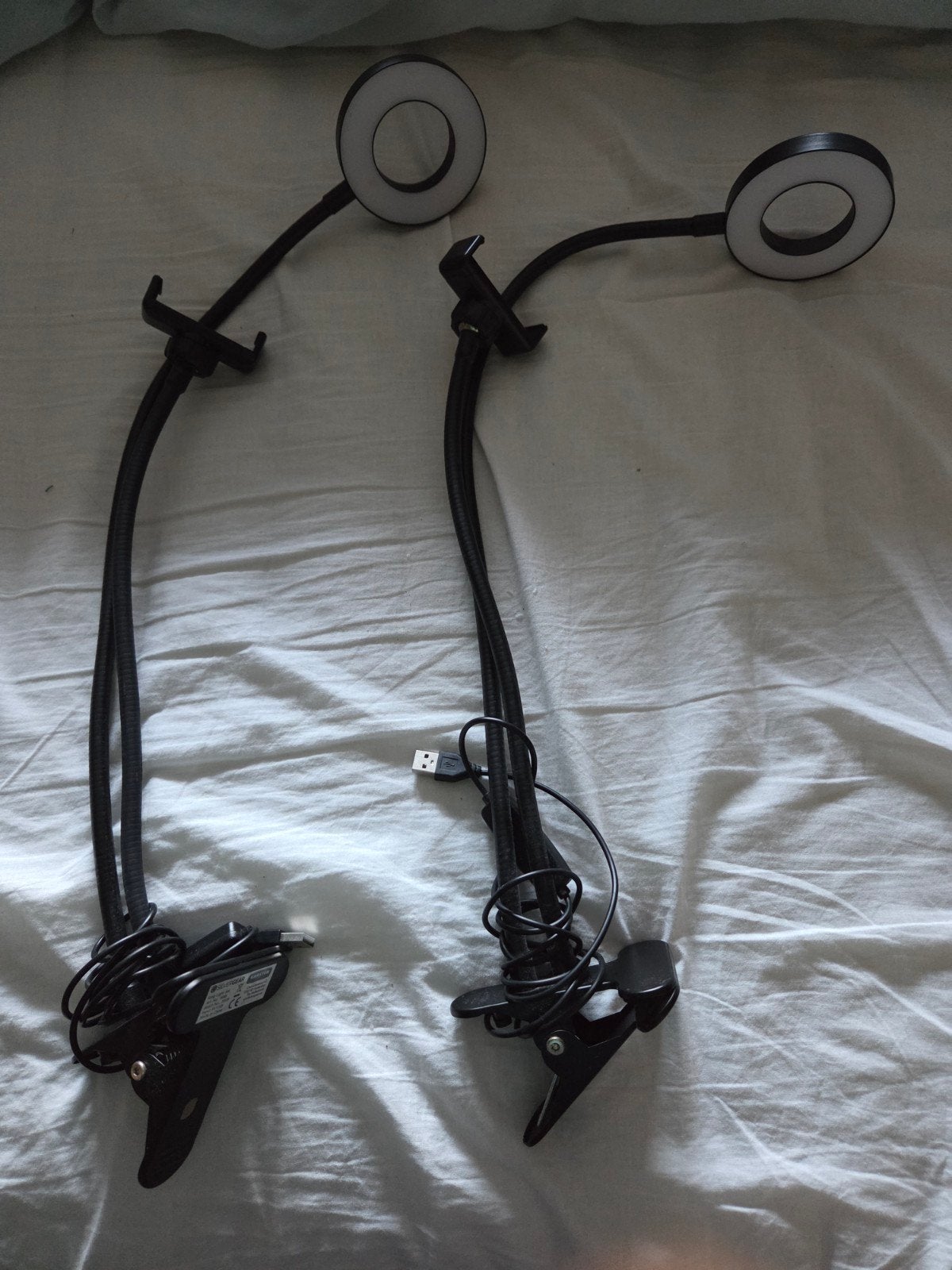 2x Ringlamp met klem en telefoonhouder - Zwart, Ophalen
