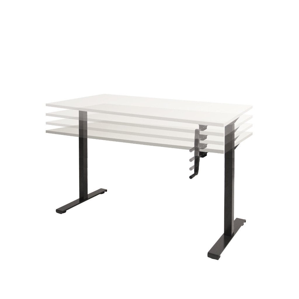 Nieuw Zit-sta bureau onderstel - frame verstelbaar - zwart, Ophalen, Zwart, Metaal, Modern