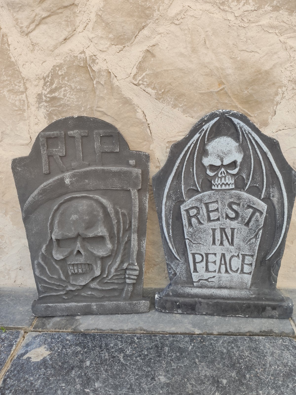 Halloween twee grafstenen, Ophalen of Verzenden, Zo goed als nieuw, Versiering, Halloween of Griezel