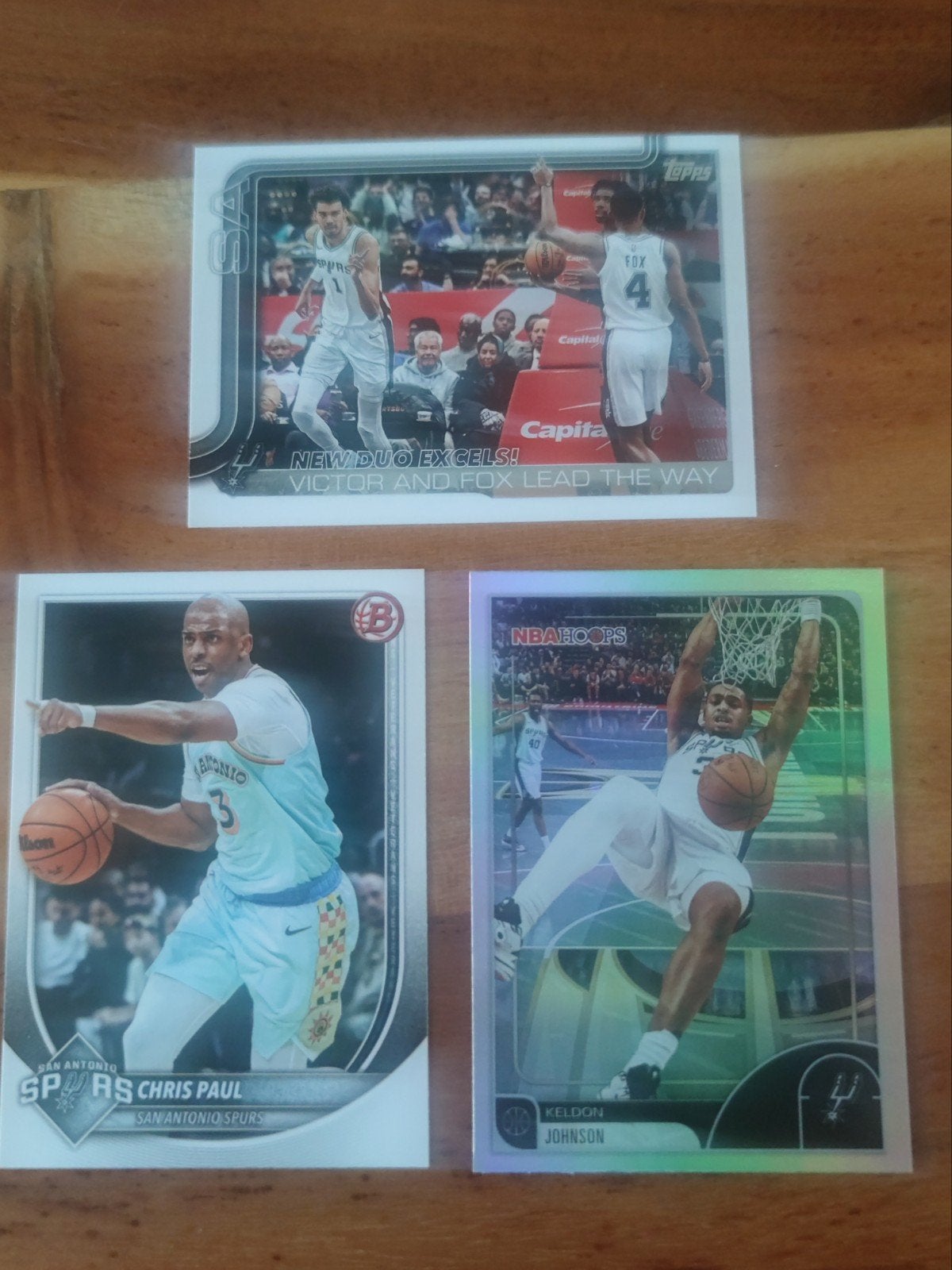 San Antonio Spurs NBA Spelerskaarten - Chris Paul, Keldon Jo, Ophalen of Verzenden, Zo goed als nieuw, Overige sporten, Spelerskaart