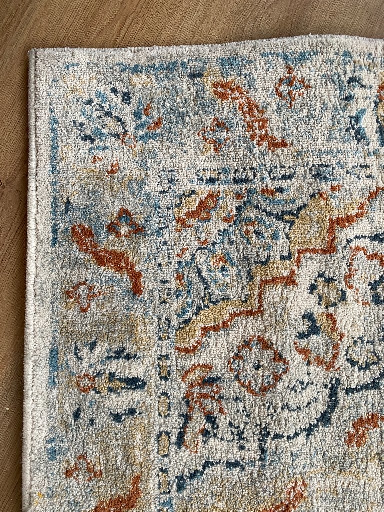 IKEA ONSEVIG Vloerkleed - laagpolig veelkleurig 160x235 cm, Huis en Inrichting, Ophalen, Grijs, ONSEVIG bohemian, 150 tot 200 cm